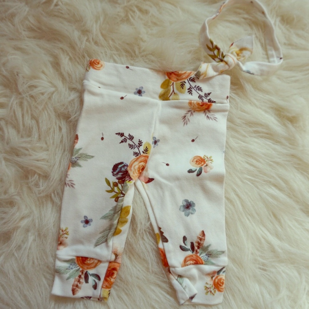 Bohemian Floral newborn swaddle set